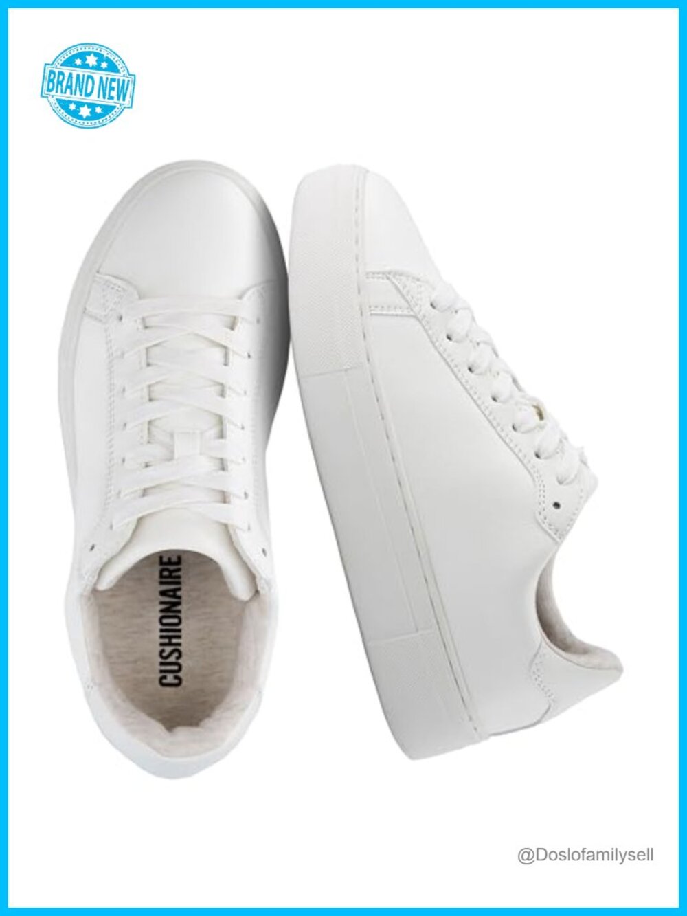 Vegan Leather Platform Lace Up Sneakers Cushioned Comfort